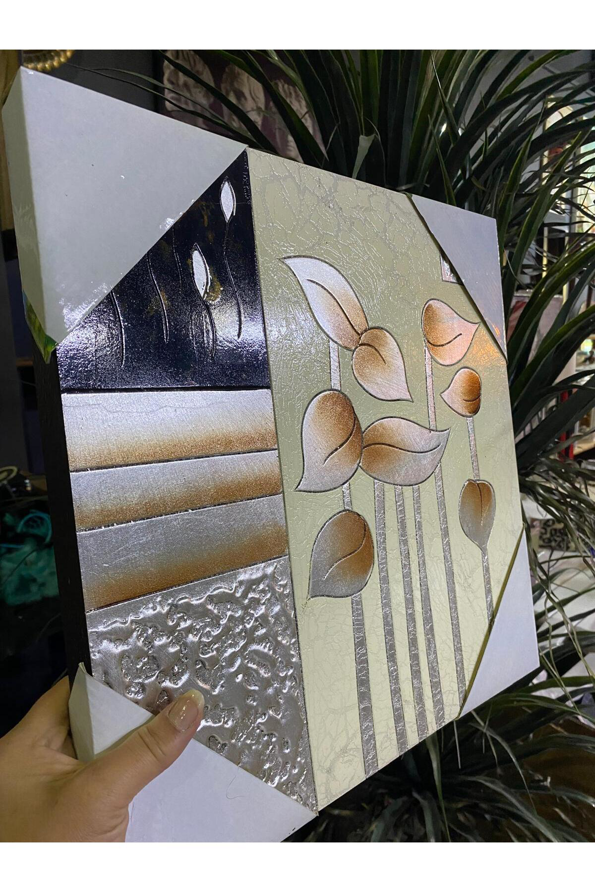 Elif Aksesuar Ahşap Kare Dekoratif Tablo 2