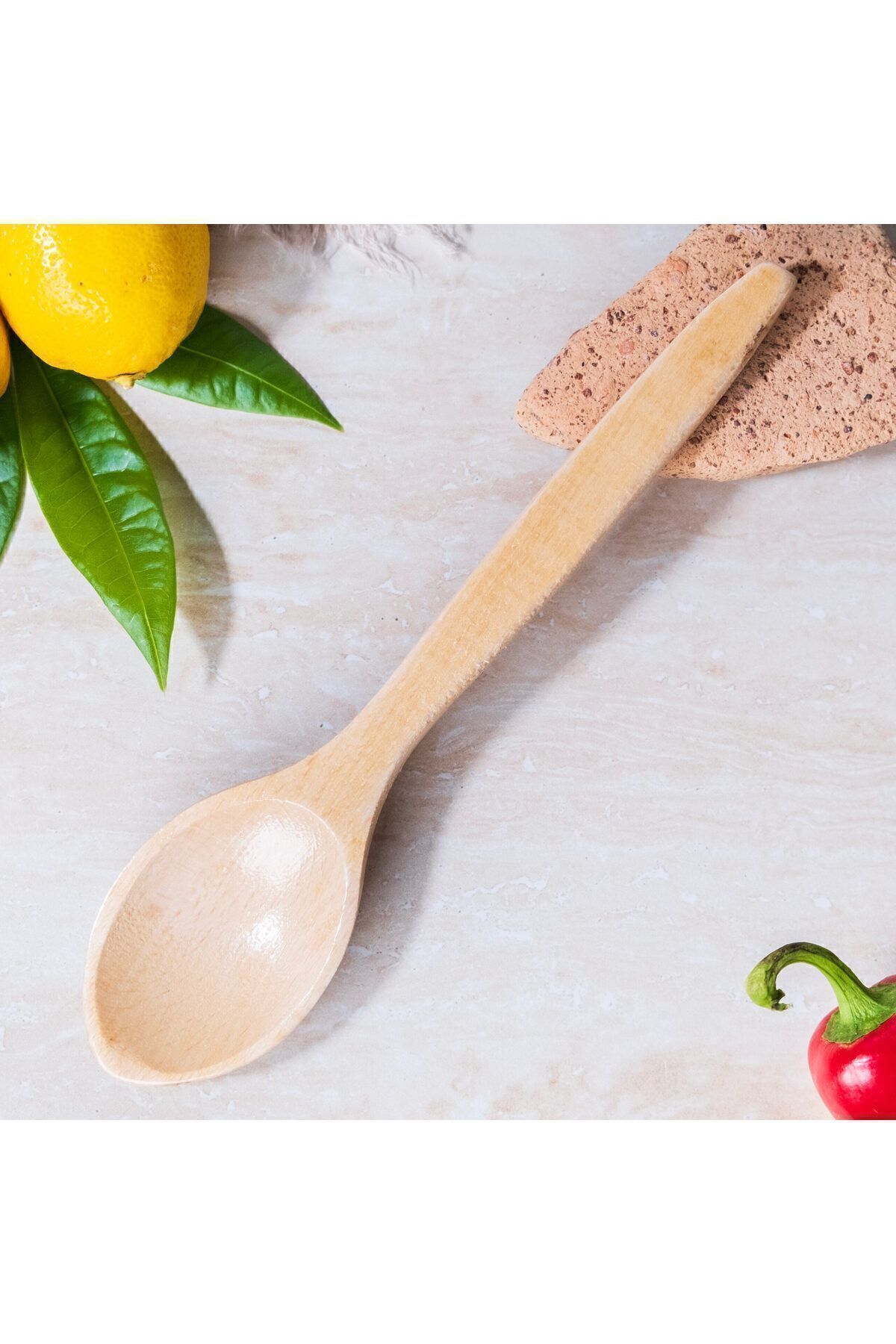 Ahşap Karıştırma Kaşığı Cilalı Gürgen 2 ADET 720585