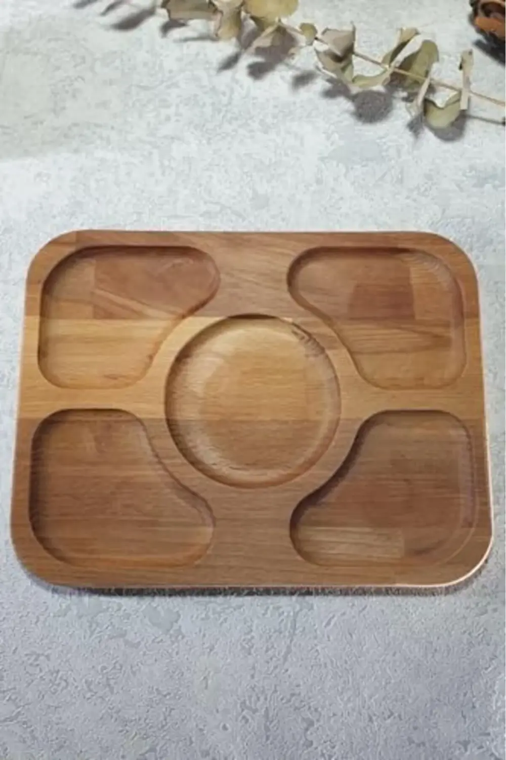 Ahşap Kay?N Çerezlik-Kahvaltılık Ve Servis- Sunum Taba?? Kz10081