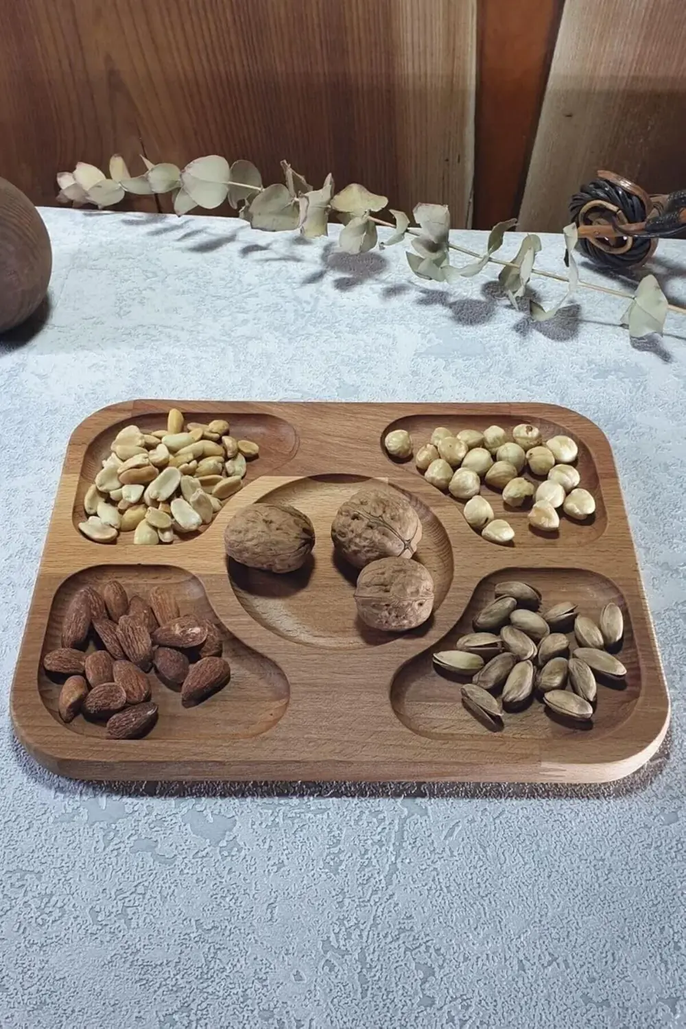 Ahşap Kay?N Çerezlik-Kahvaltılık Ve Servis- Sunum Taba?? Kz10081