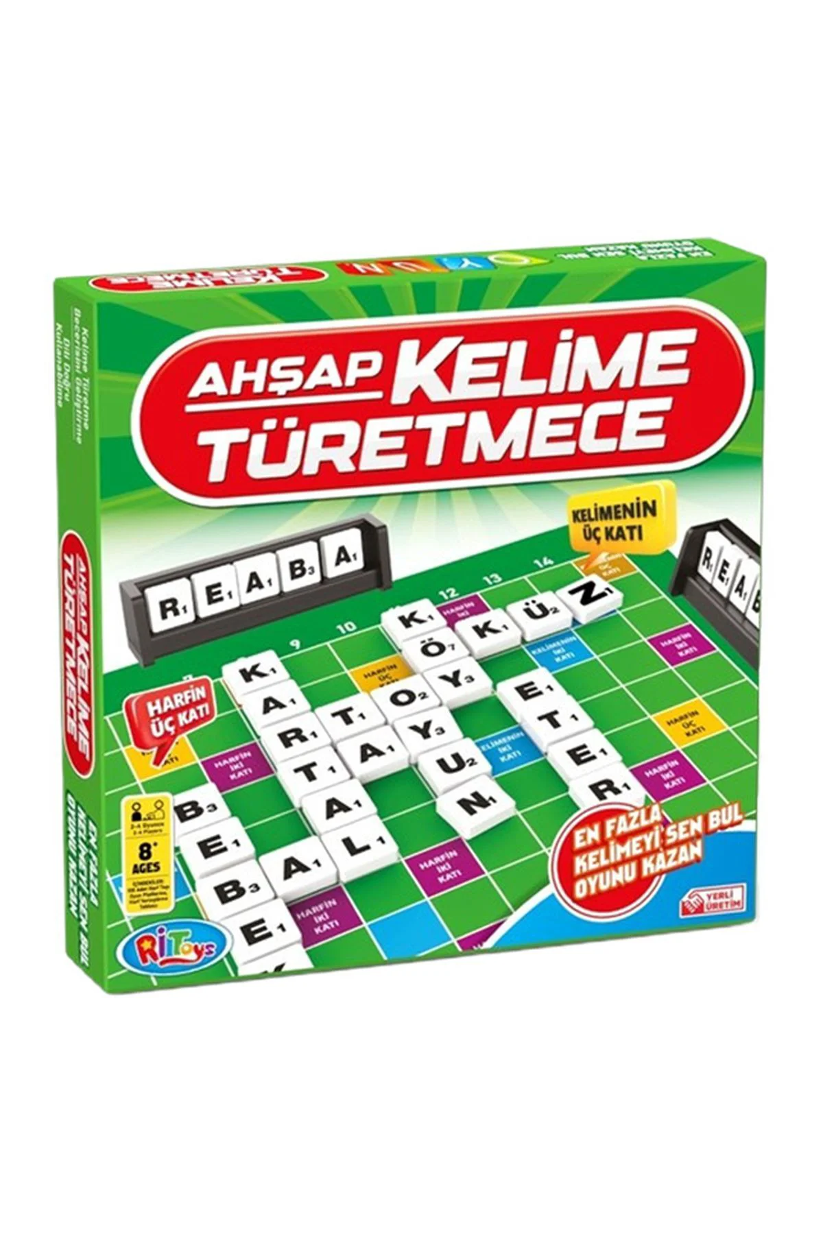 Ahşap Kelime Türetme Oyunu Ahşap Kelime Türetmece (EBAT: 29 CM X 