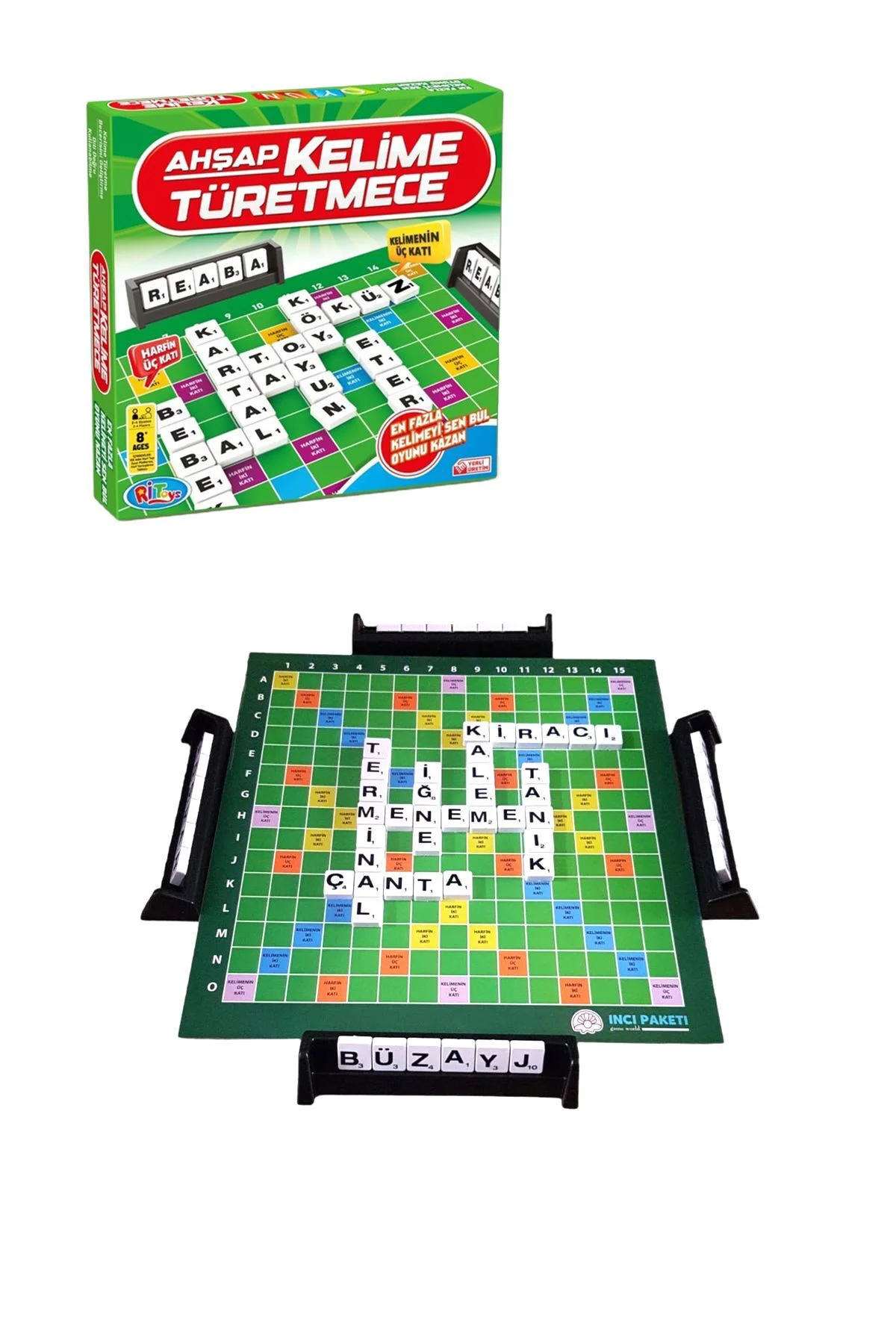 Ahşap Kelime Türetme Oyunu Ahşap Kelime Türetmece (EBAT: 29 CM X 