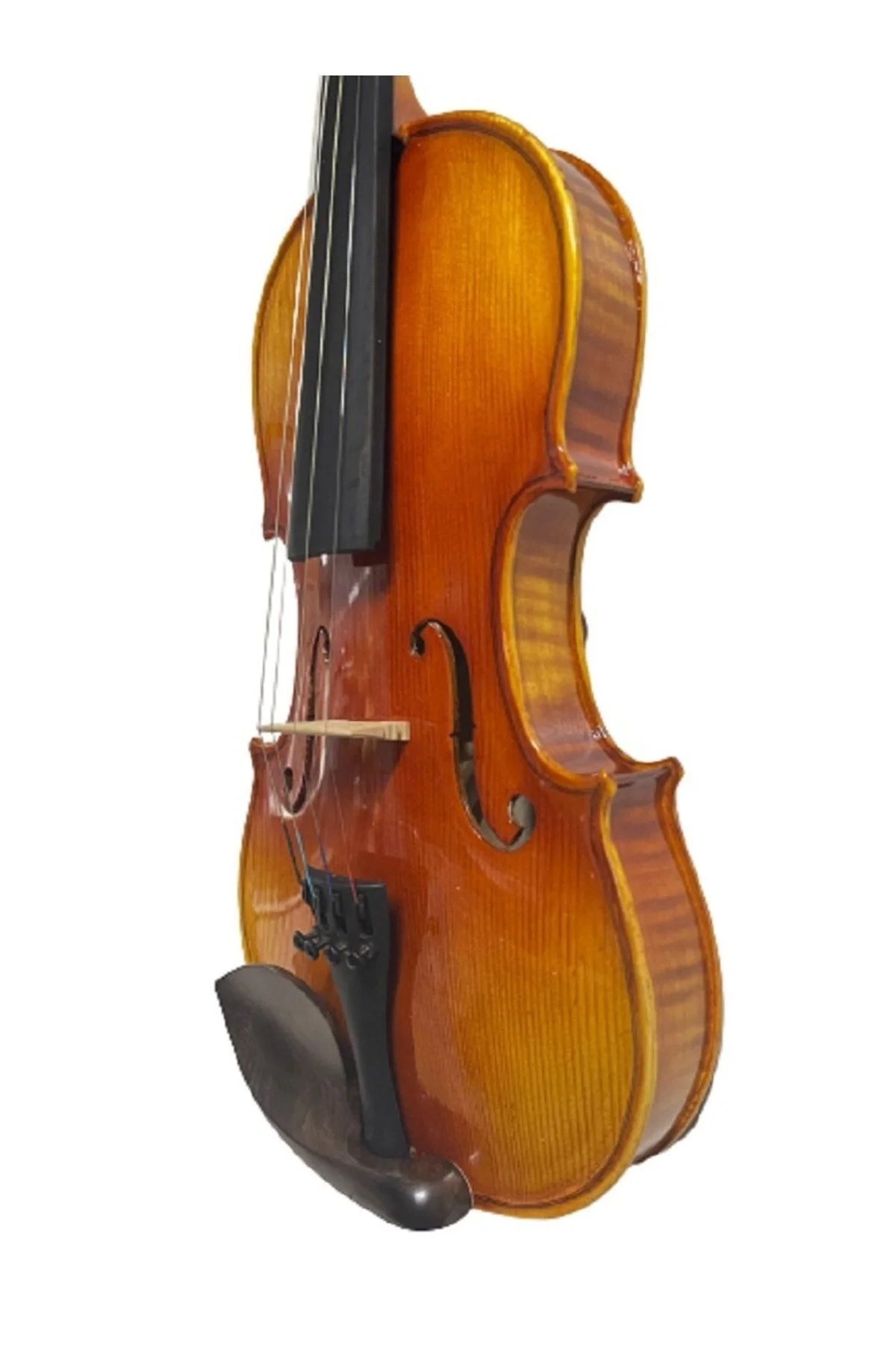 Ahşap Keman Abanoz Aksamlı Parlak Kelebek Ağacı Tam Profesyonel