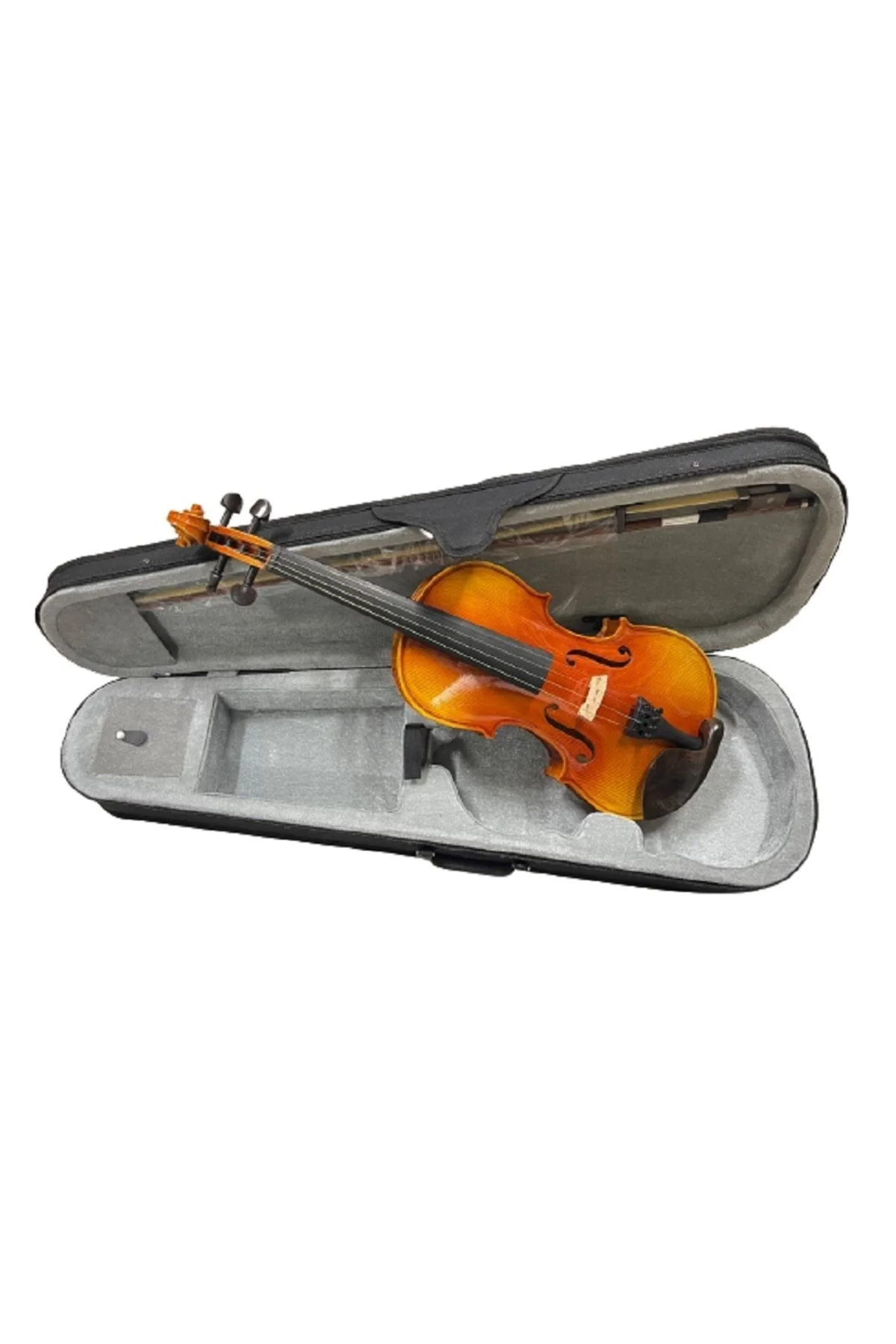 Ahşap Keman Abanoz Aksamlı Parlak Kelebek Ağacı Tam Profesyonel