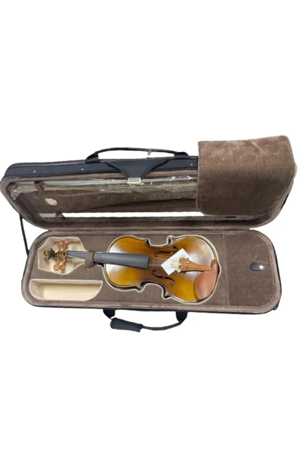 Ahşap Keman Gül Aksamlı Mat Kelebek Ağacı Profesyonel İthal El Ya