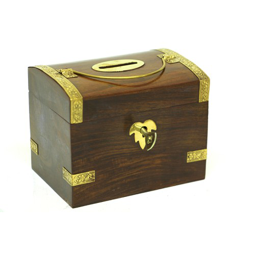 Woody Sofia Ahşap Kilitli Kumbara