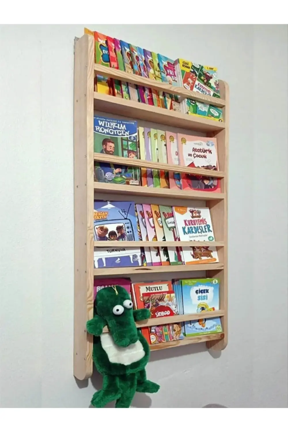 Ahşap Kitaplık Montessori Kitaplık