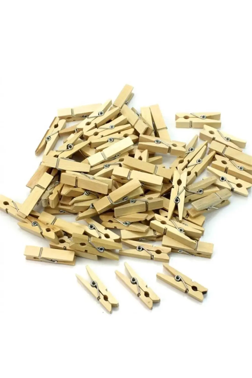 Ahşap Küçük Mandal 25'li Ahşap Mini Mandal - Fotoğraf Mandalı