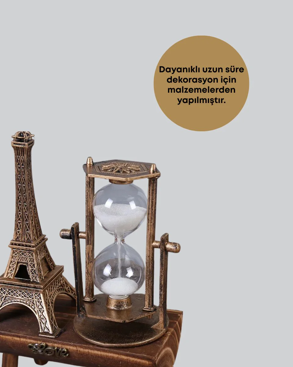 Ahşap Kum Saati – Vintage Masa Dekoru