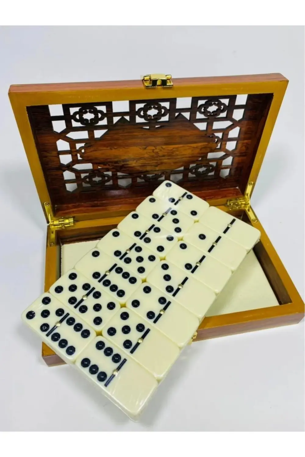 Ahşap Kutulu Domino Oyunu
