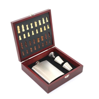 İhtiyaçavm Ahşap Kutulu Satrançli Matara Seti