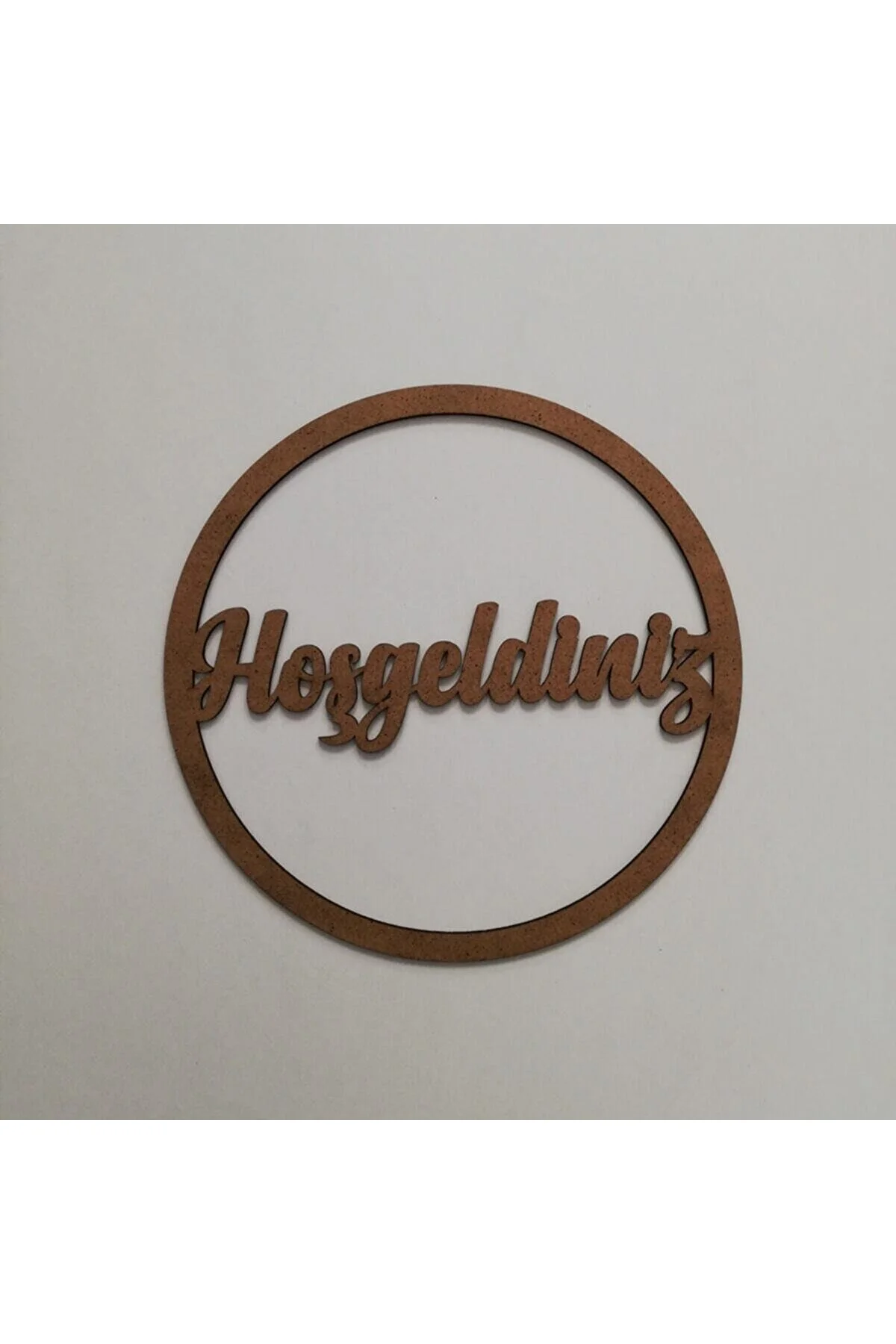 Ahşap Makrome Hoş Geldiniz Yazısı Kapı Süsü 30x30 Cm