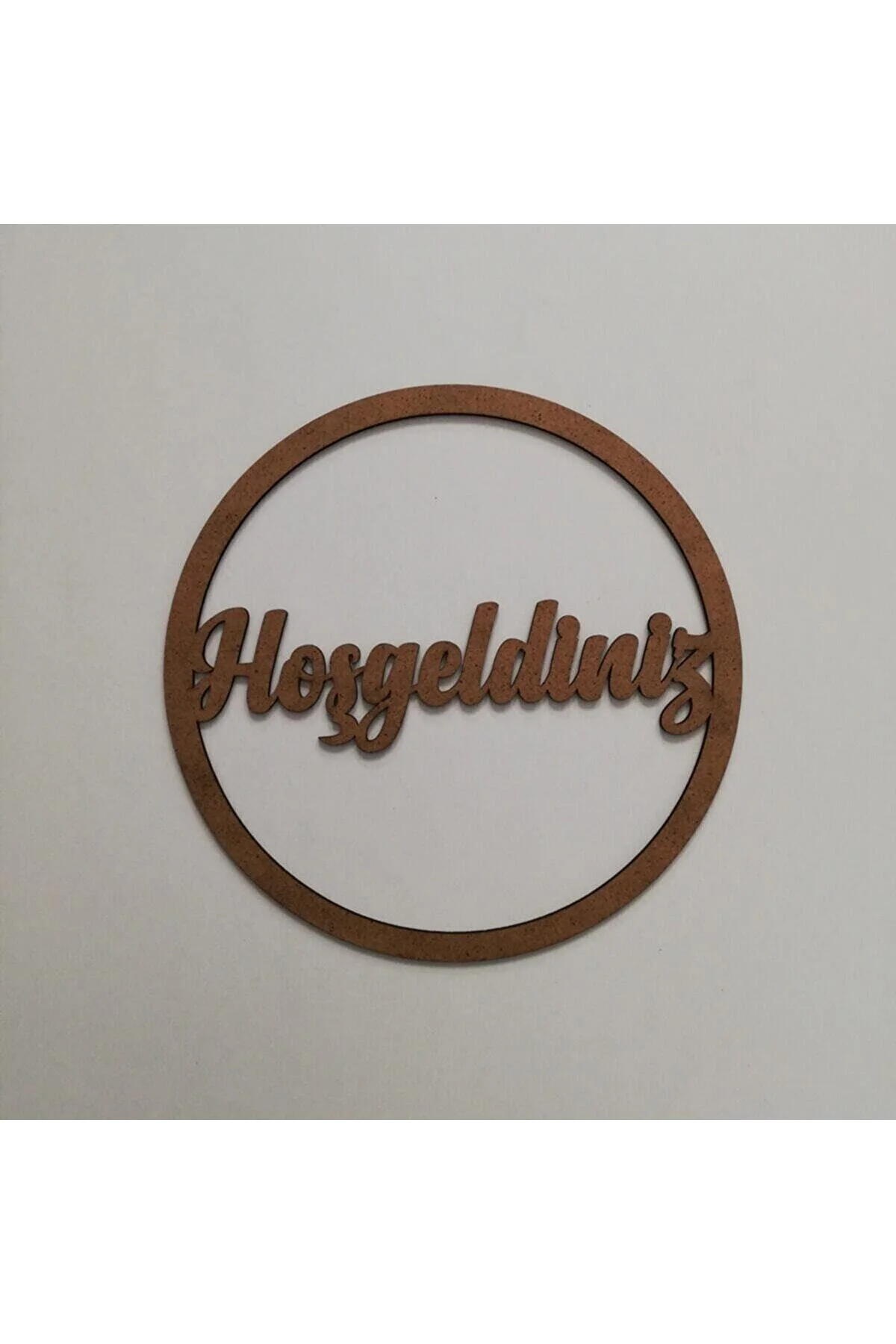 Ahşap Makrome Hoşgeldiniz Yazısı Kapı Süsü 25x25 Cm