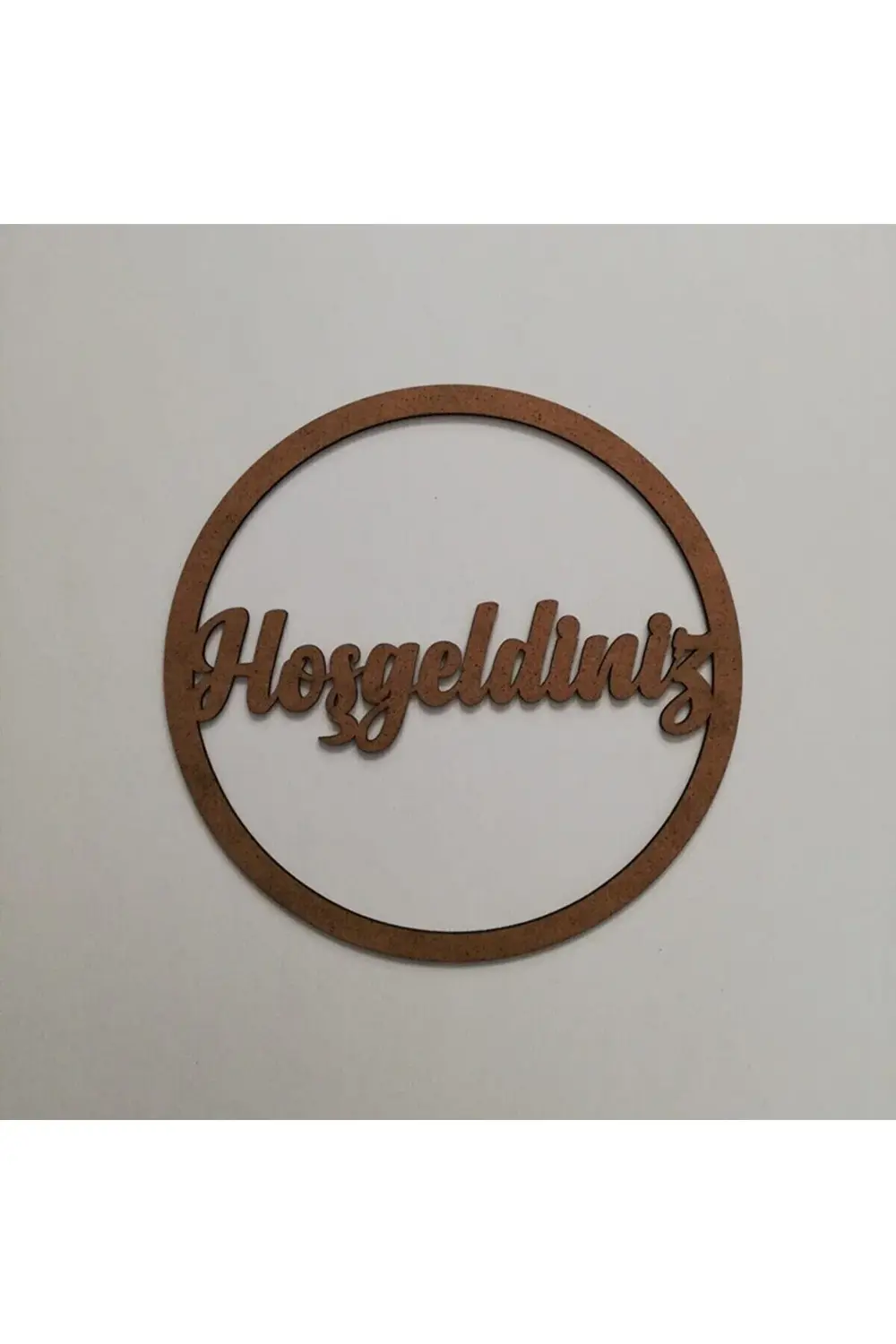 Ahşap Makrome Hoşgeldiniz Yazısı Kapı Süsü 25x25 Cm