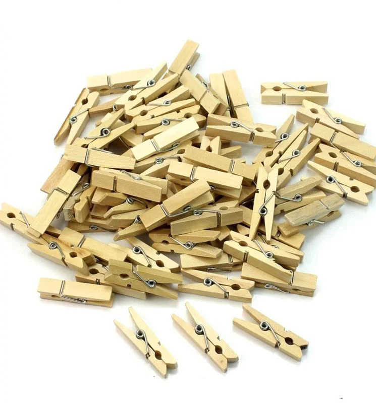 Ahşap Mandal 2.5cm - 1000 Adet 10'lu Paket | Fotoğraf ve Dekorasyon Mandalları Fiyatı, Yorumları ve Özellikleri