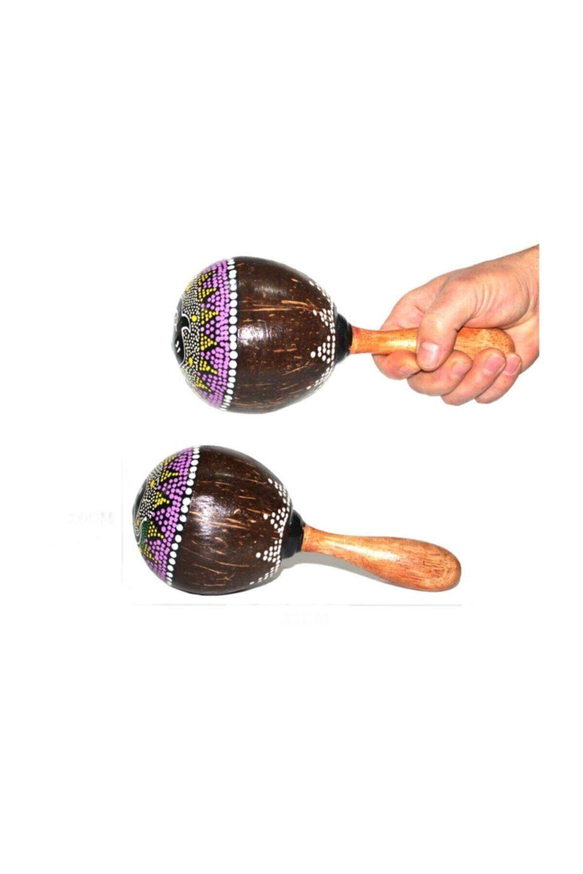 Keskin Hediyelik Ahşap Marakas Çıngırak Enstrüman Kına Düğün Eğlence Müzik Aleti