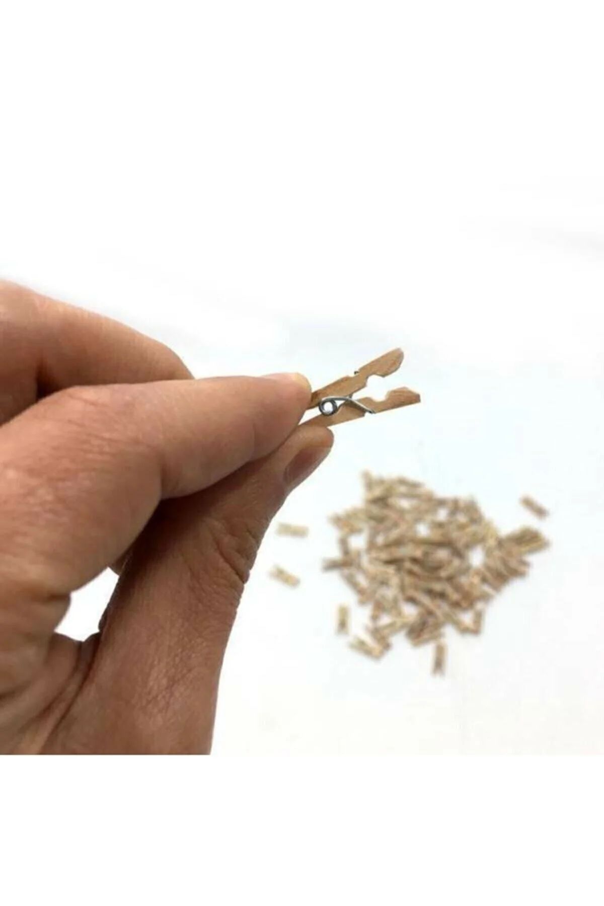 Ahşap Mini Küçük Mandal Fotoğraf Asma Mandalı Dekoratif Pano Çerç