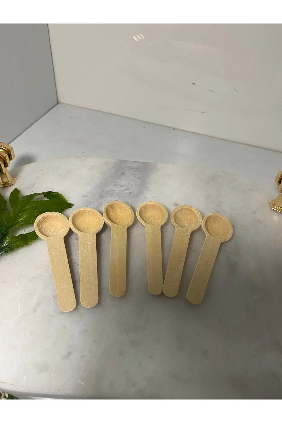 Ahşap Mini Ölçü Baharat Kaşığı 6 Lı