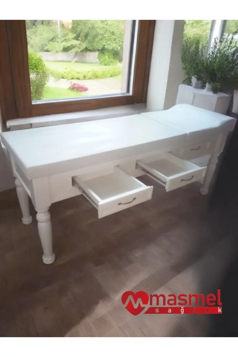 Ahşap Muayene Masası | Çekmeceli | Torna Ayaklı Muayene Sedyesi Ahşap Muayene Masası | Çekmeceli | Torna Ayaklı Muayene Sedyesi