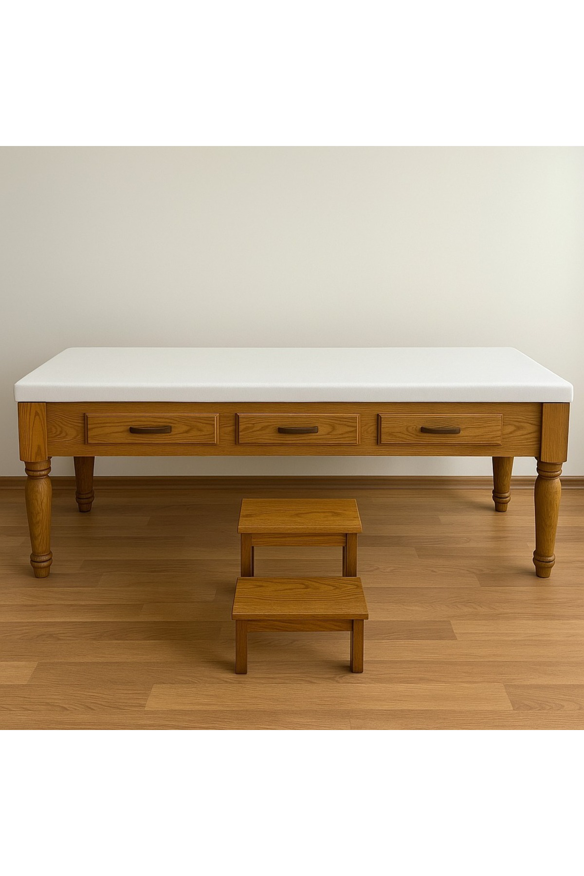 Ahşap Muayene Masası | Çekmeceli | Muayene Sedyesi