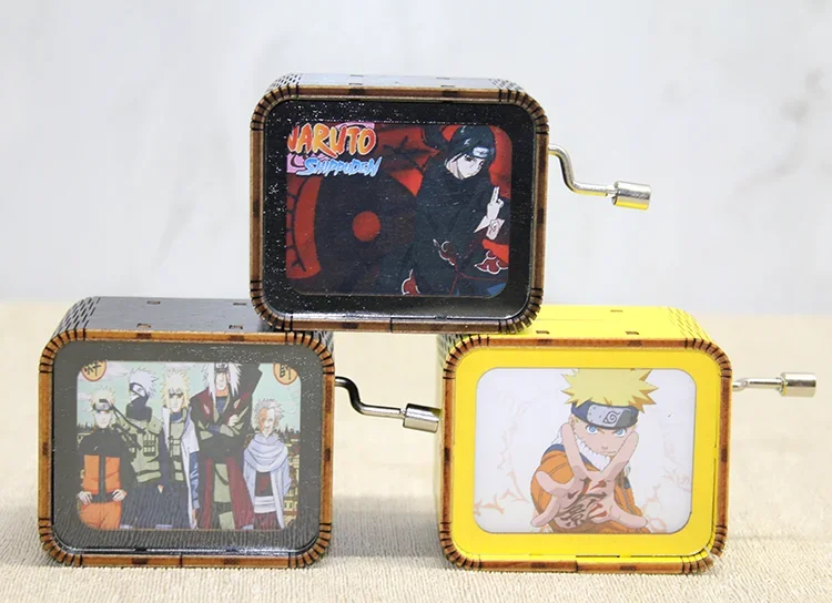 Ahşap Naruto Temalı Dekoratif Müzik Kutusu Özel Tasarım