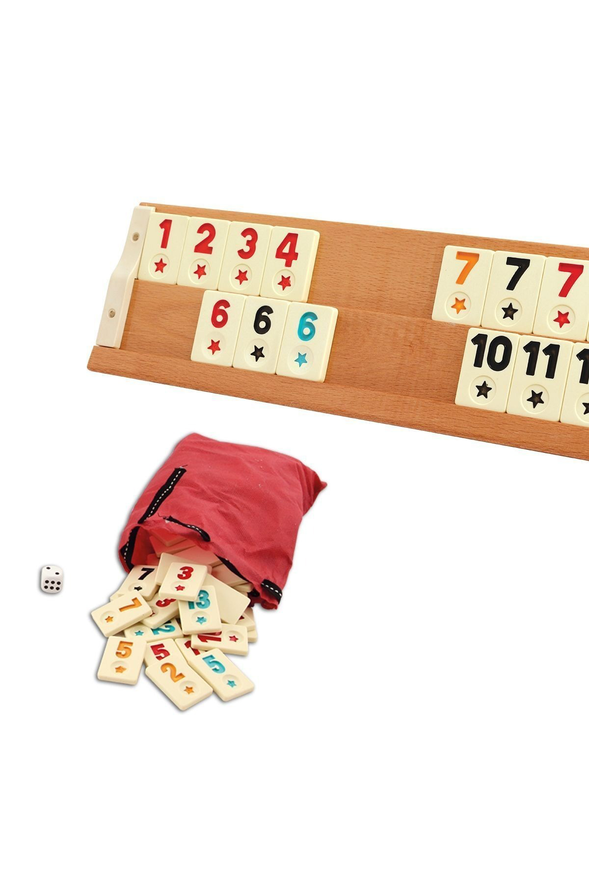 Oyuncak Store Ahşap Okey Takimi , Ağac Okey , 101 Okey, Büyük Boy Cilali Okey T