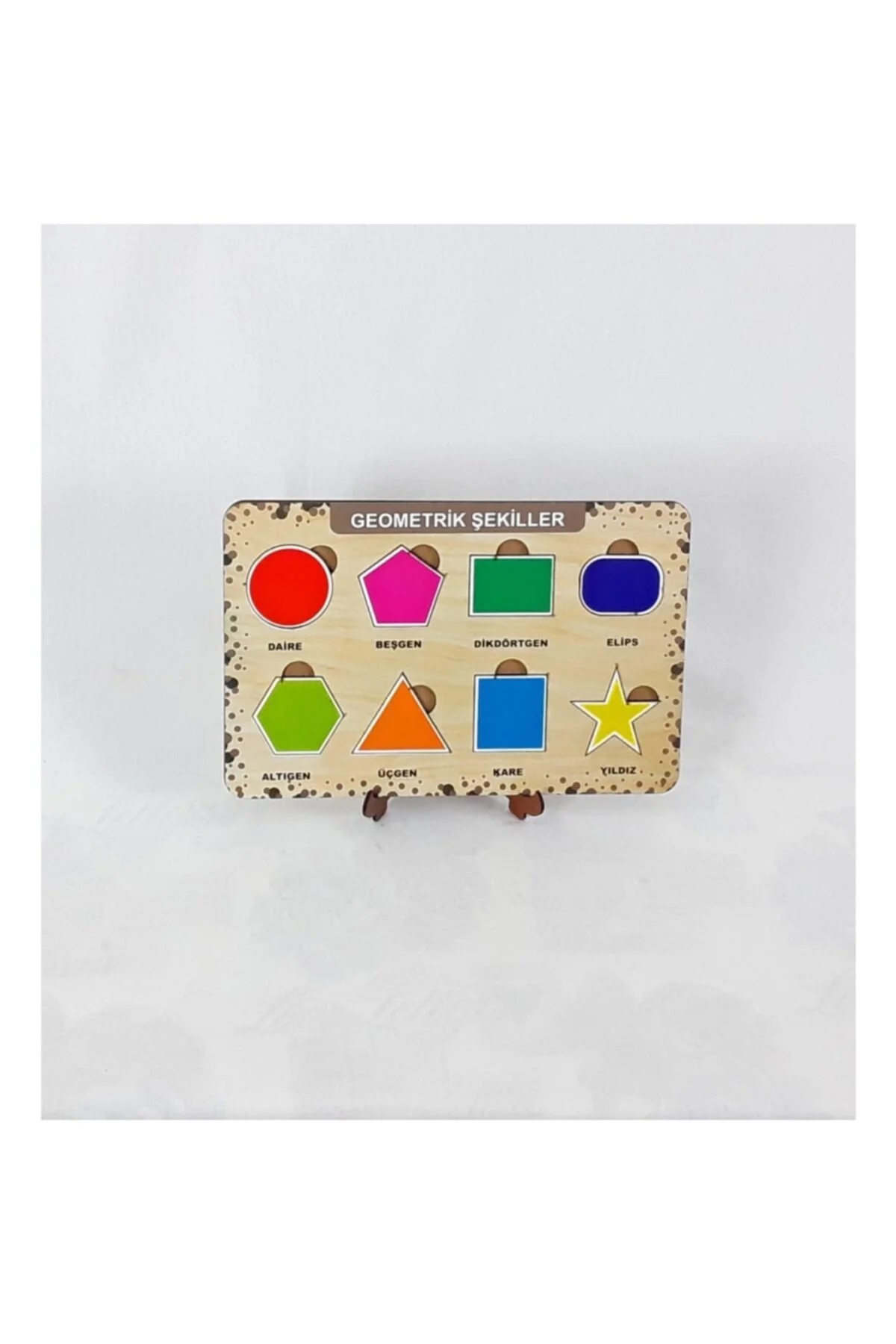 Ahşap Pazıl Puzzle Geometrik Şekiller Eğitici Öğretici Oyuncak