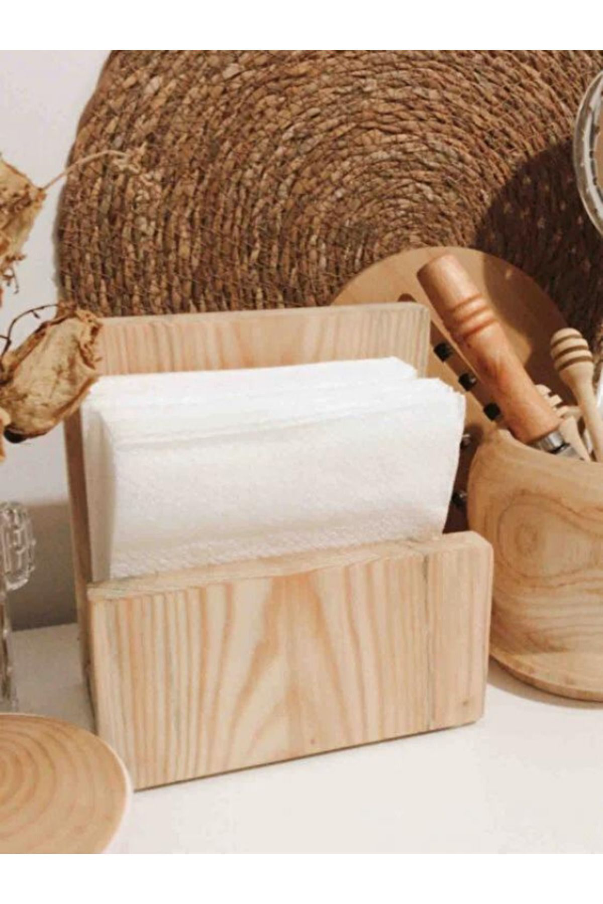 Postotto Ahşap Peçetelik