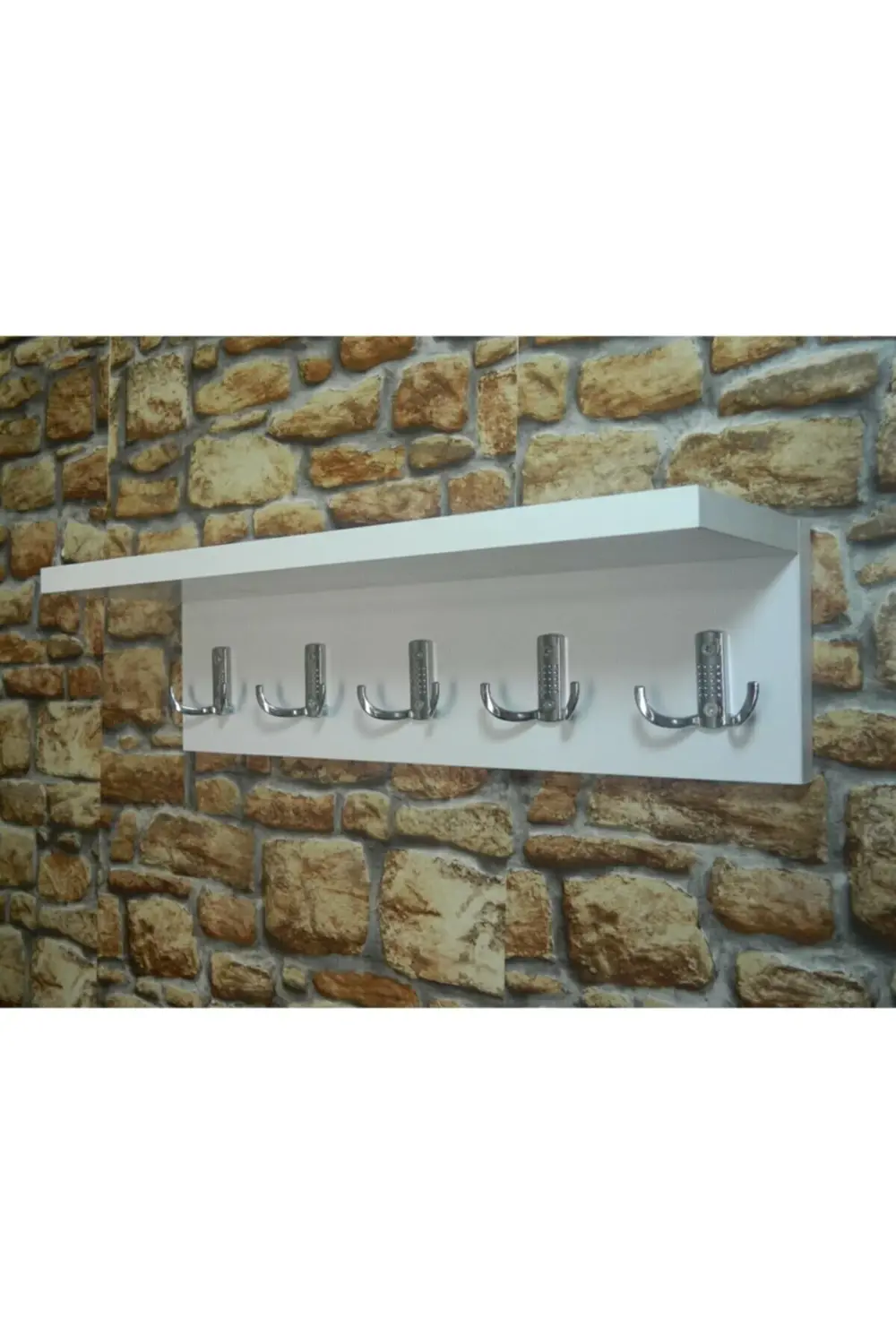 Concept Aksesuar Ahşap Raflı Duvar Askısı Kapı Arkası Hol Koridor Mutfak Banyo Ask