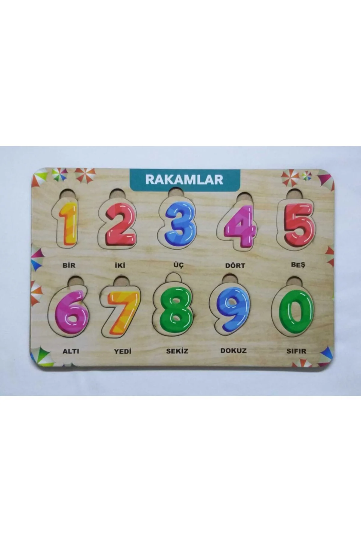 Ahşap Rakamlar Puzzle Eğitici Oyuncak