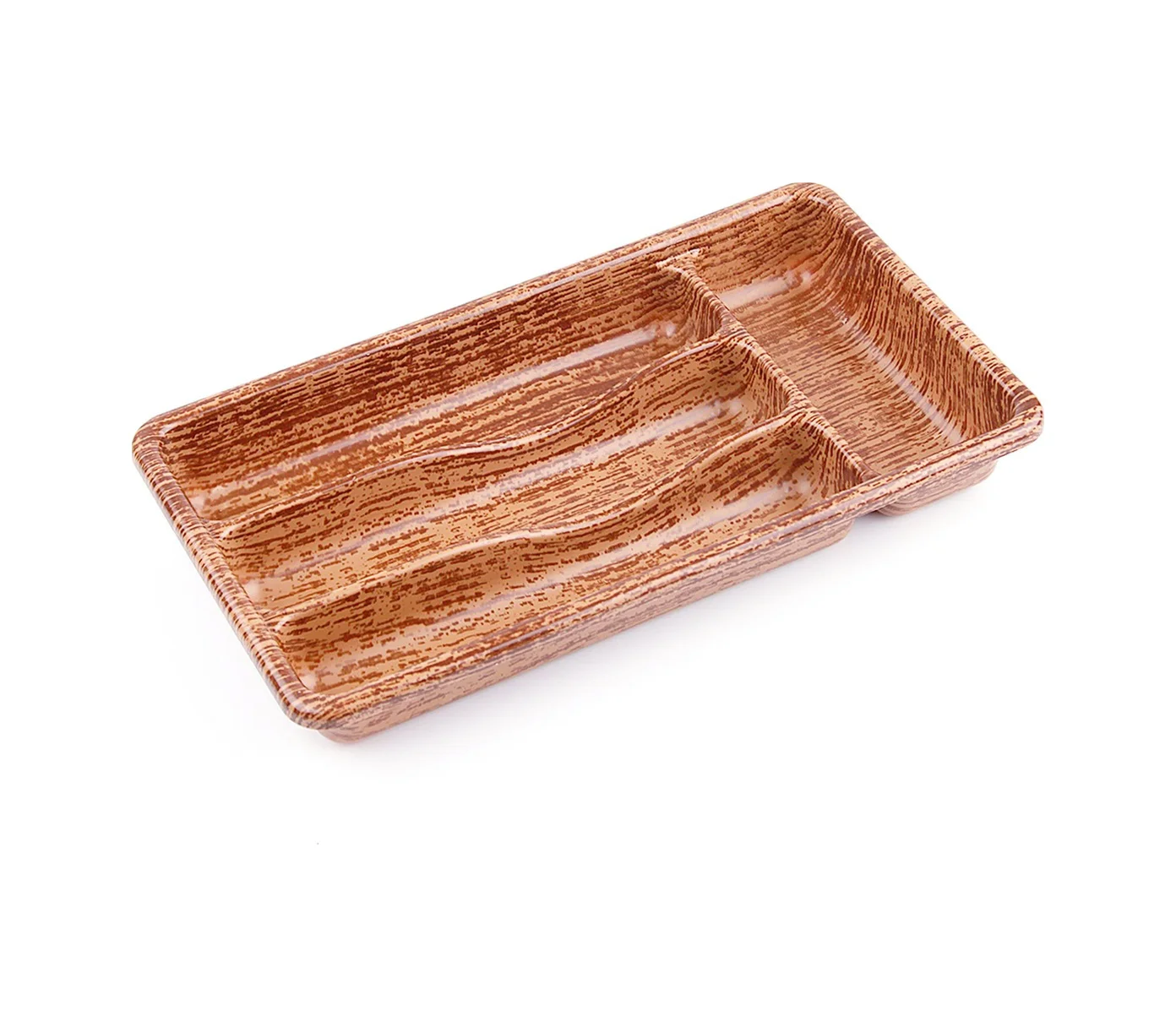 Ahşap Renk - 4 Bölmeli Çekmece İçi Kaşıklık 36x20cm 5224 Diğer