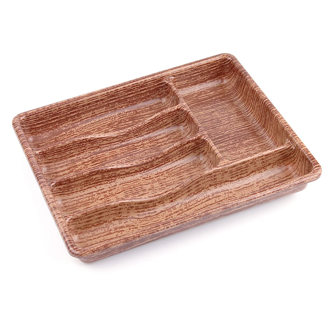 Ahşap Renk - 5 Bölmeli Çekmece İçi Kaşıklık 36X29CM