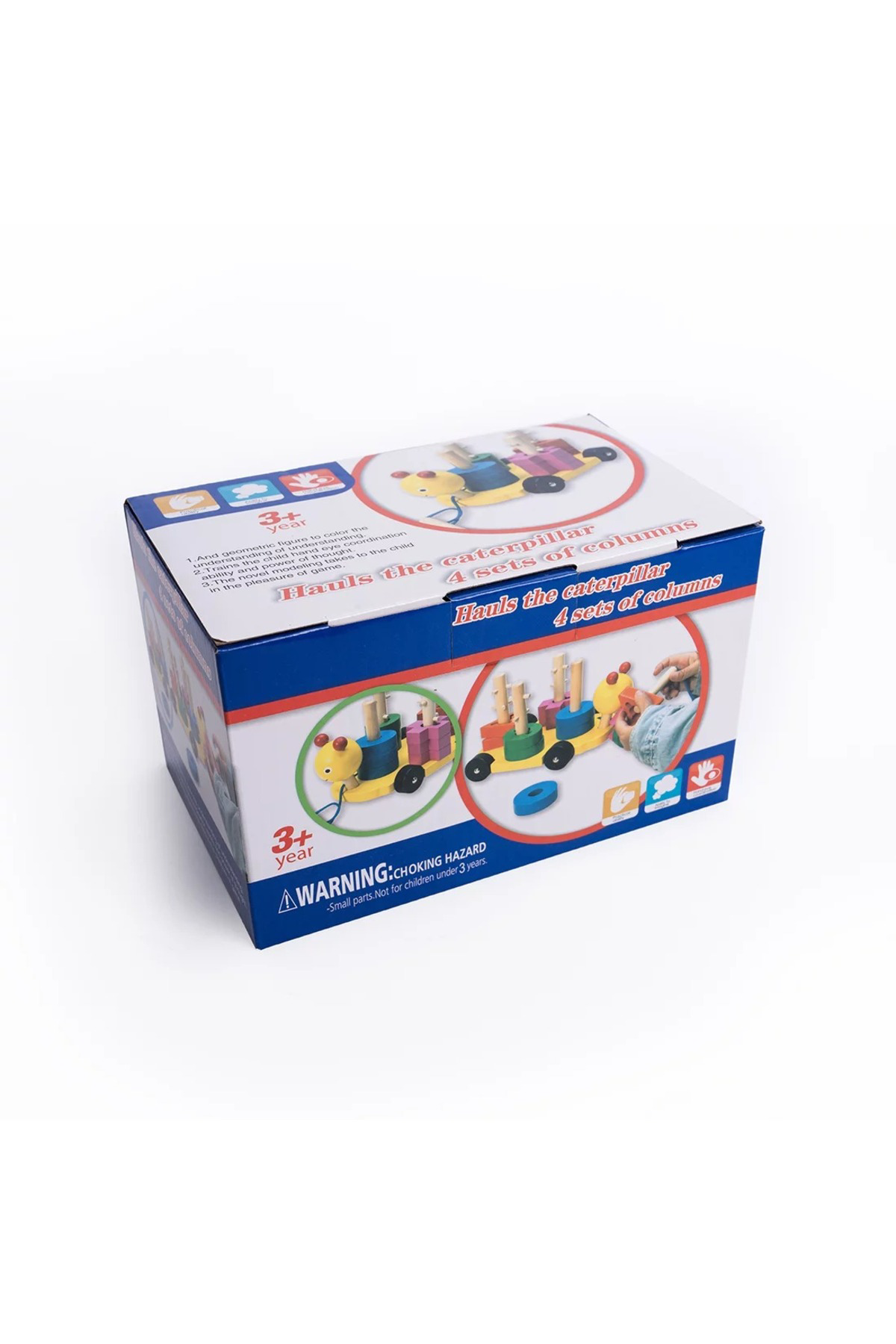 Elif Aksesuar Ahşap Renkli Hayvan Figürlü Vagon Araba