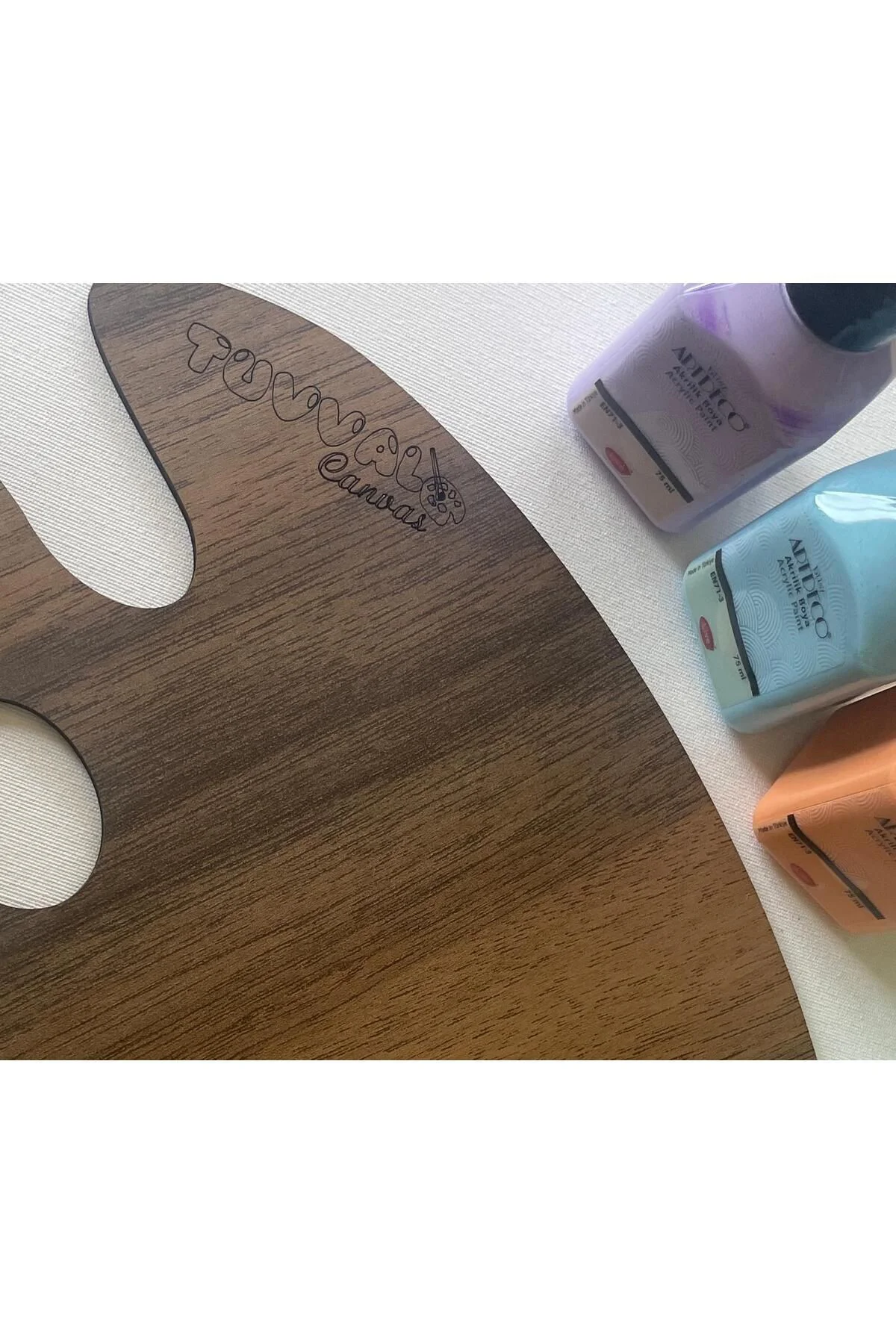 Ahşap Resim Paleti Oval 20x30cm