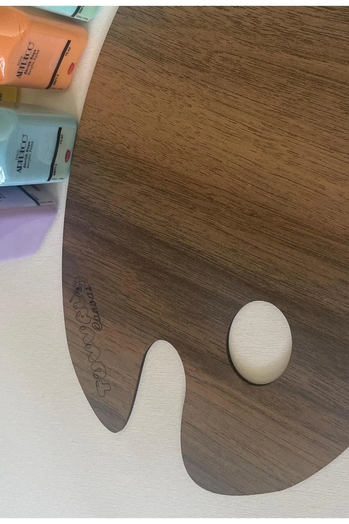 Ahşap Resim Paleti Oval 20x30cm
