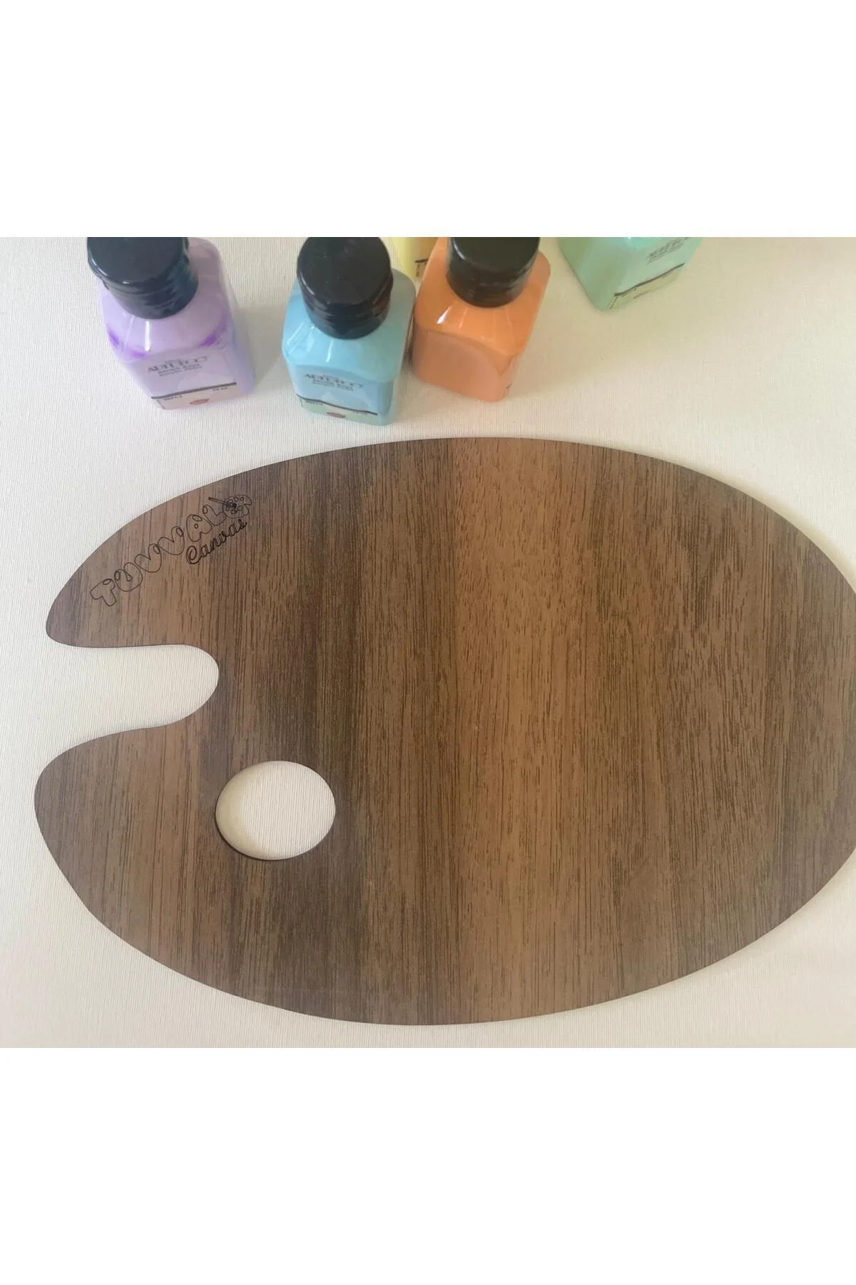 Ahşap Resim Paleti Oval 20x30cm