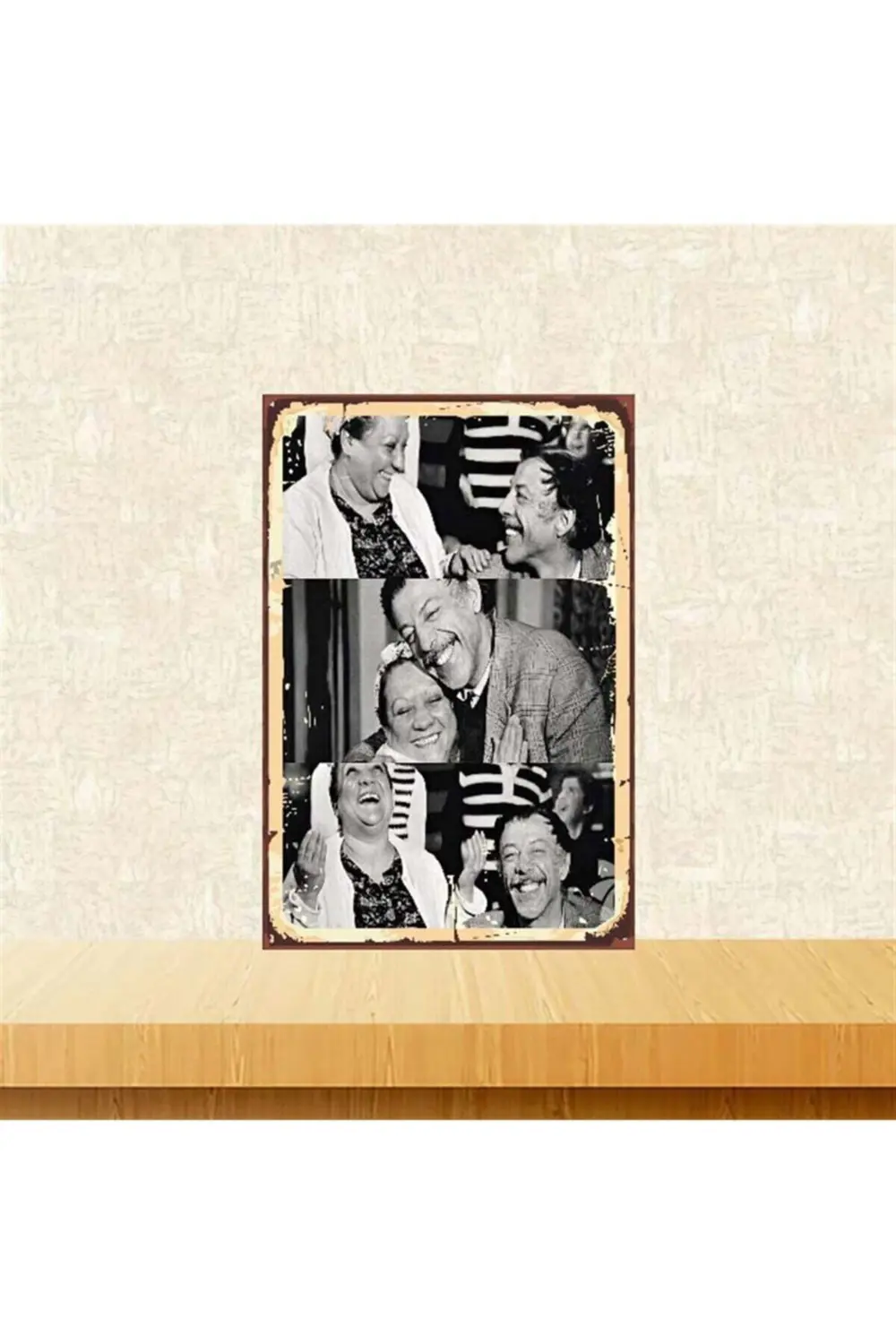 Ahşap Retro Adile Naşit Münir Özkul Posteri 20-30 cm