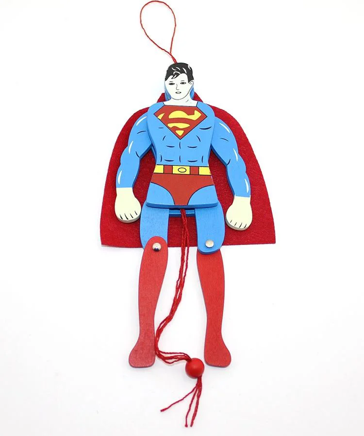 Ahşap Salanan Süperman Figürü – Dekoratif Süper Kahraman Figürü 20*10 Cm