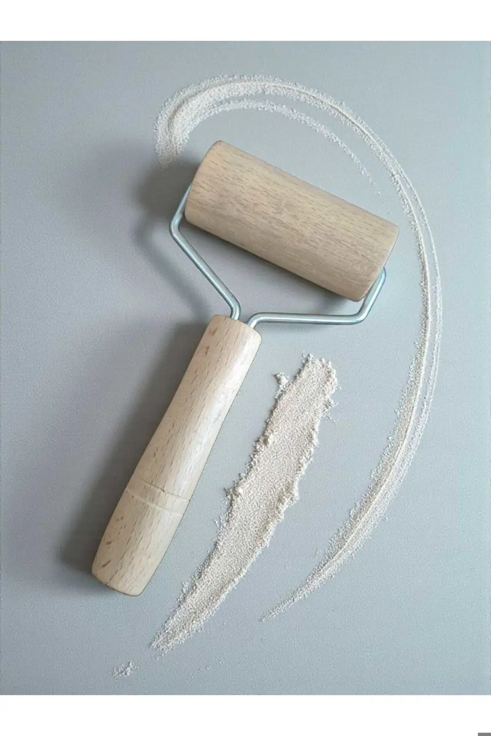 Ahşap Saplı Rulo Hamur Açıcı Merdane Pürüzsüz Oklava Pizza Börek