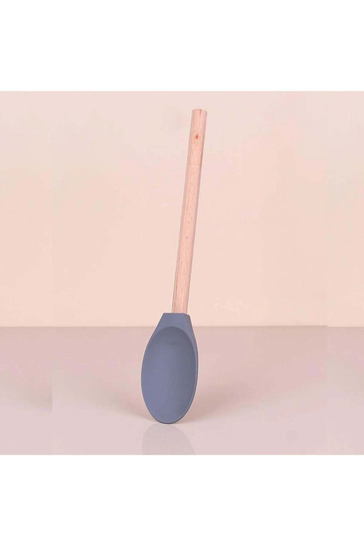Ahşap Saplı Silikon Kaşık 33 Cm