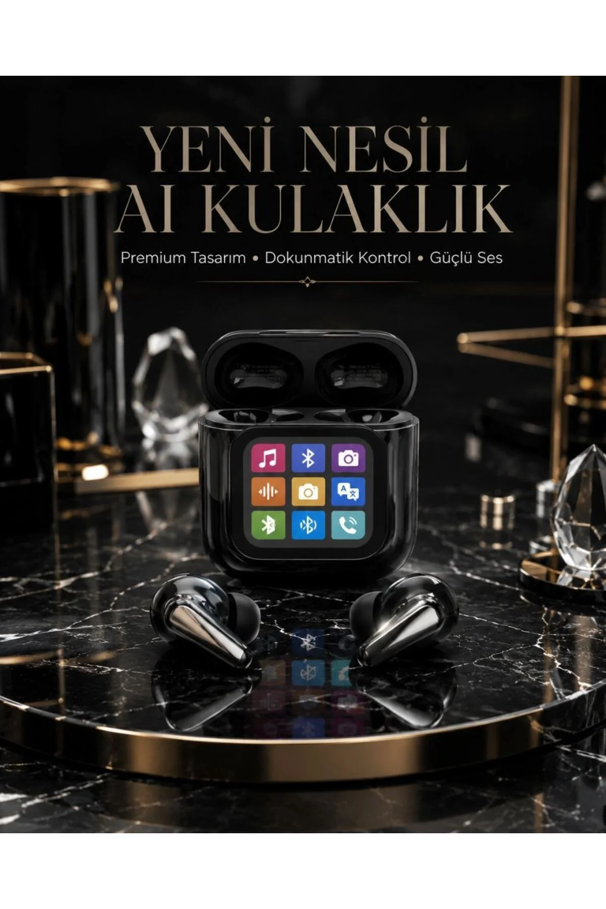 Ahşap Standlı Sarı Işıklı Dekoratif Küre Kız Figürü Tasarım