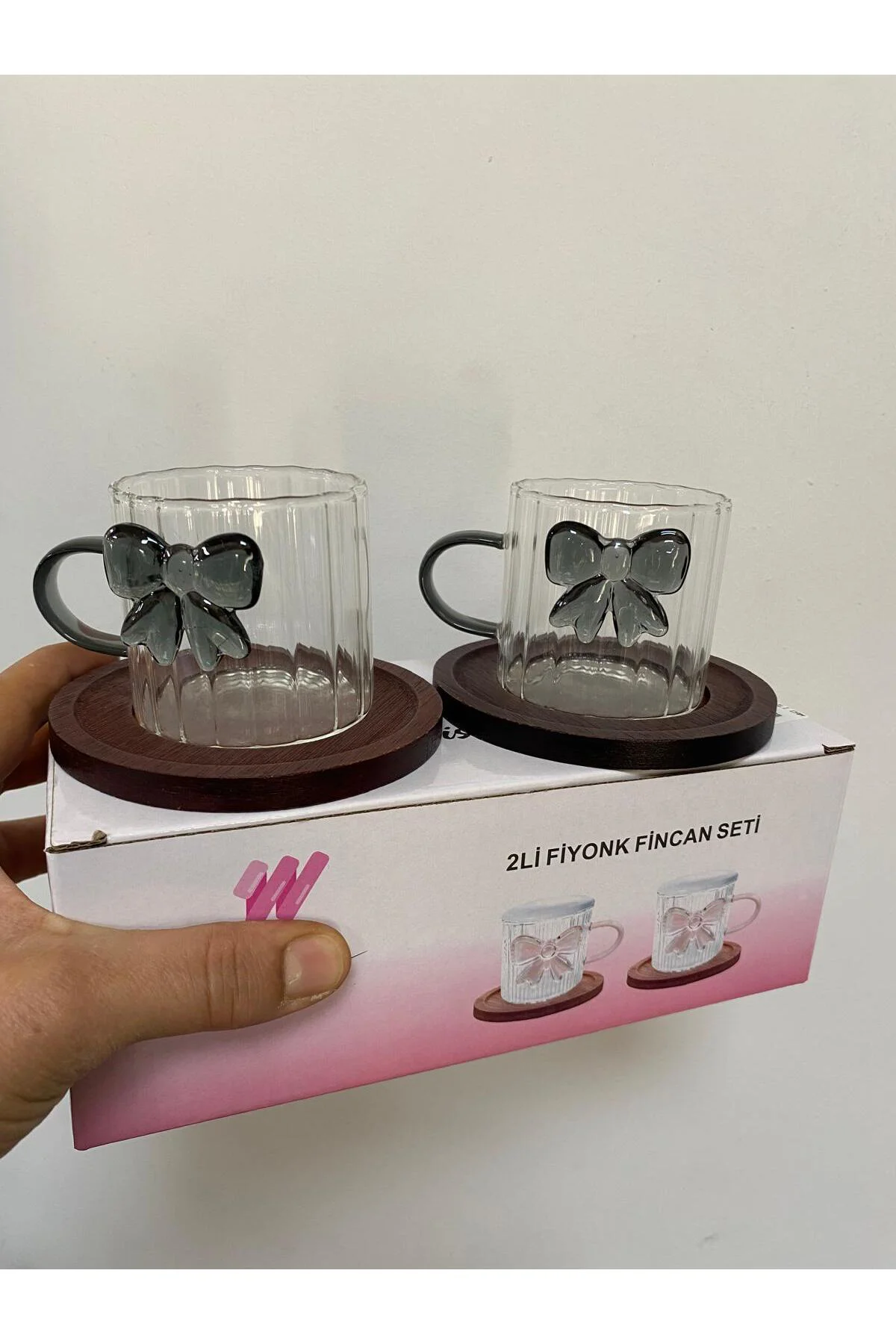 Ahşap Tabaklı 2 Li Fiyonklu Cam Fincan Hediyelik Fiyatı, Yorumları ve Özellikleri