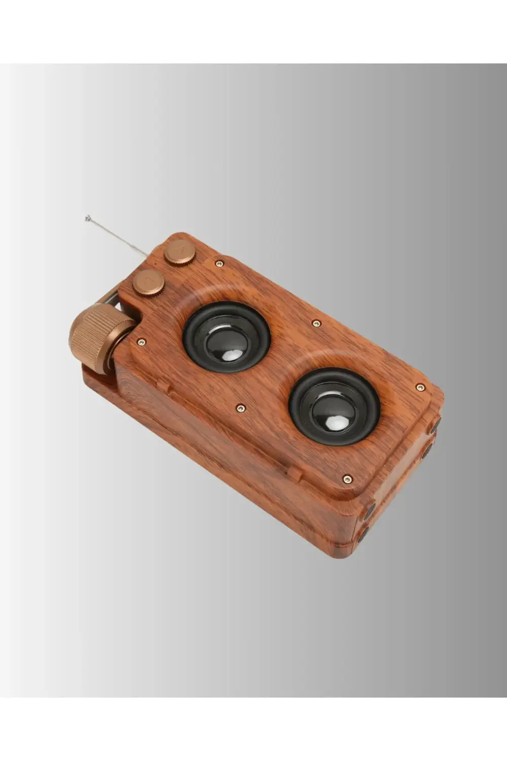 Ahşap Tarzı Kablosuz Hoparlör 5W Güçlü Bass TF USB AUX