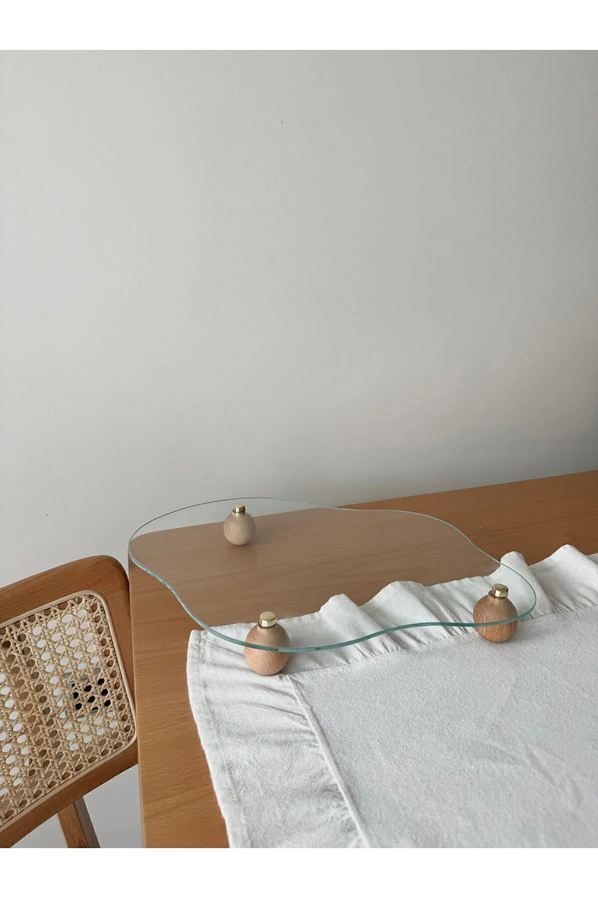Ahşap Top Ayaklı Cam Organizer / Sunumluk / Pinterest Organizer Ahşap Top Ayaklı Cam Organizer / Sunumluk / Pinterest Organizer - Görsel 2