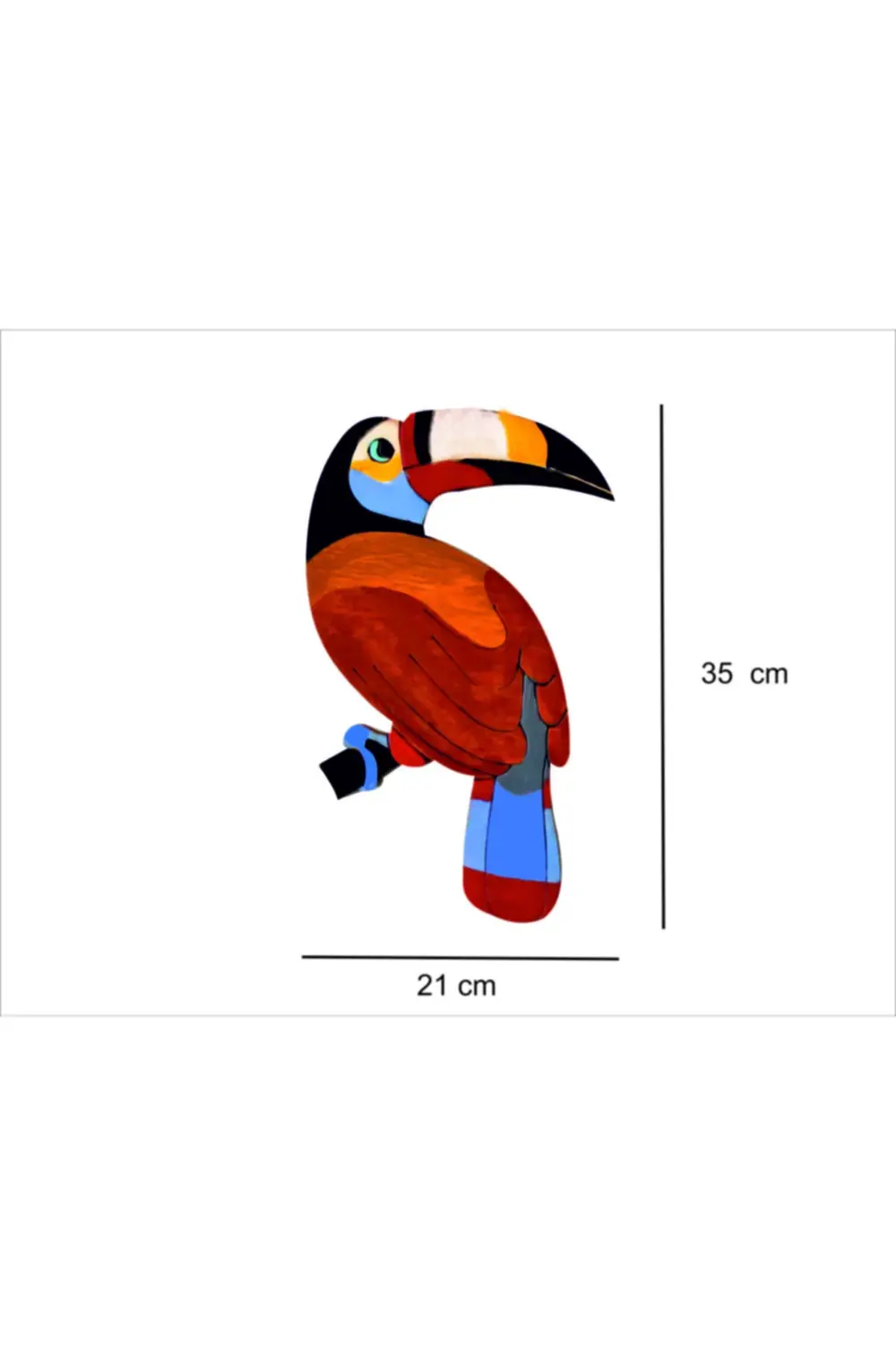 Ahşap Tukan Kuşu Duvar Dekor