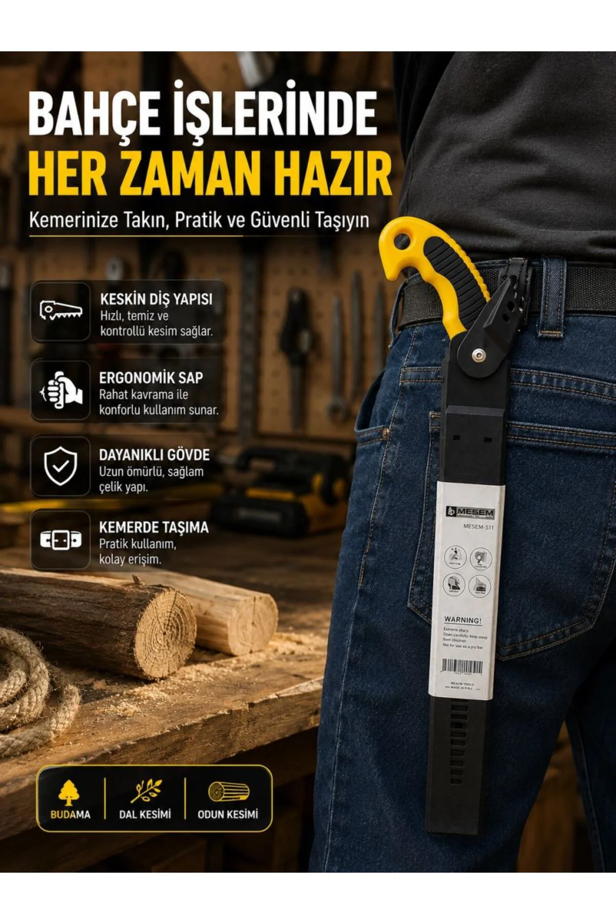 Ahşap Ve Dal Kesiminde Etkili Bahçe Bıçkısı