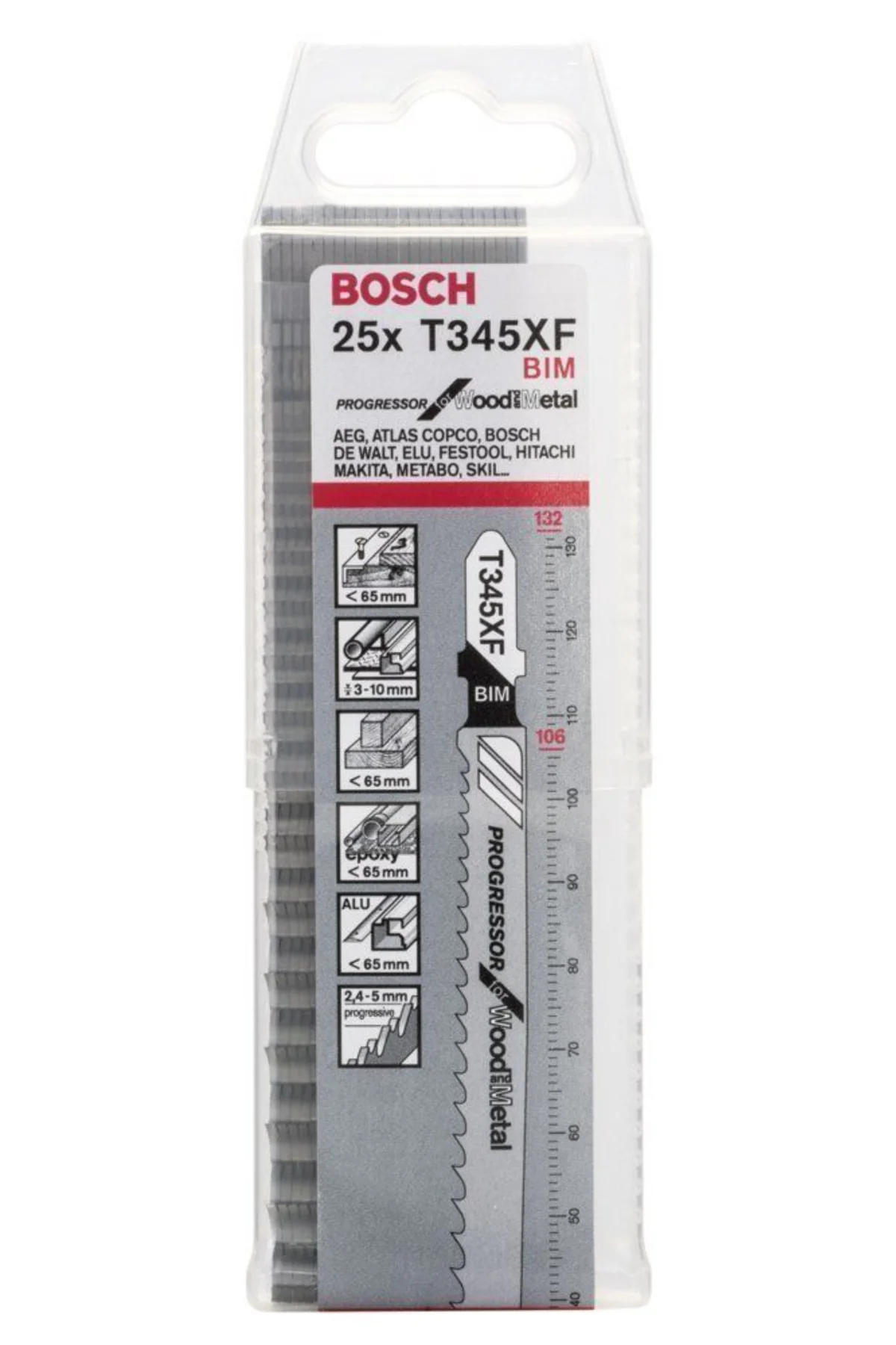 Ahşap Ve Metal Için T 345 Xf Dekupaj Testeresi Bıçağı - 25'li Pak