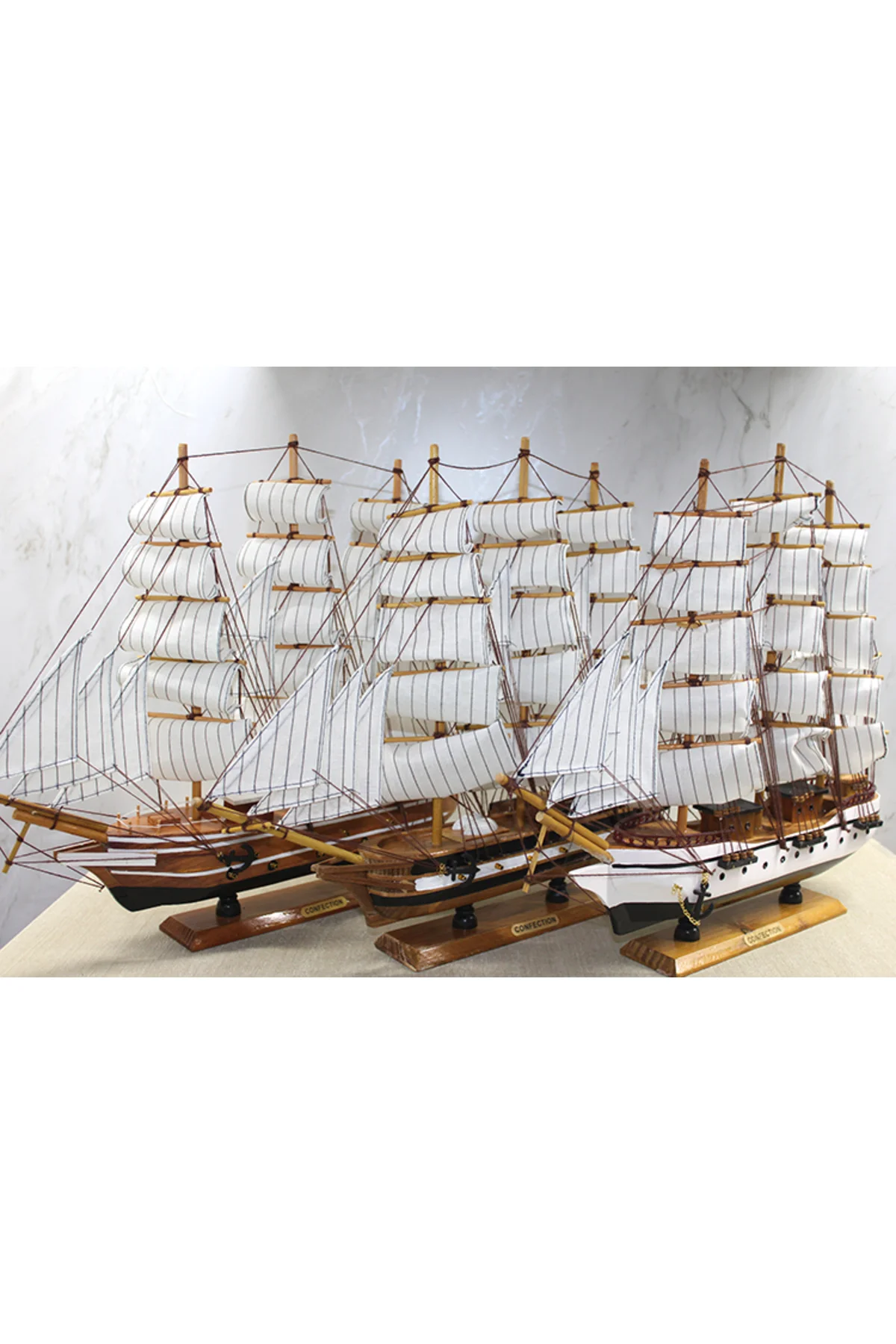 Ahşap Yelken Gemi Model 3