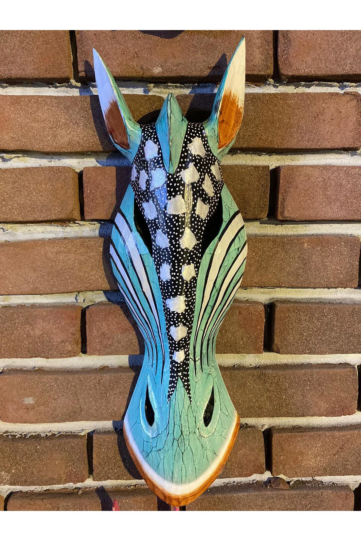 Ahşap Zebra Mask 50 Cm