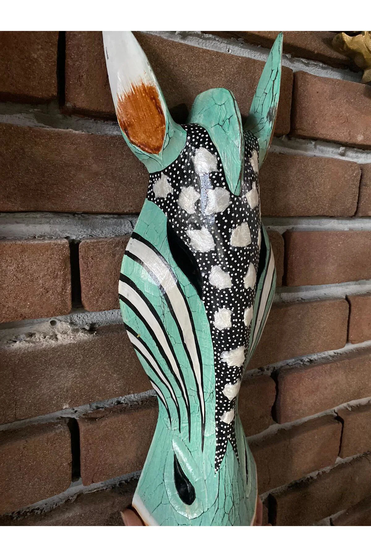 Ahşap Zebra Mask 50 Cm